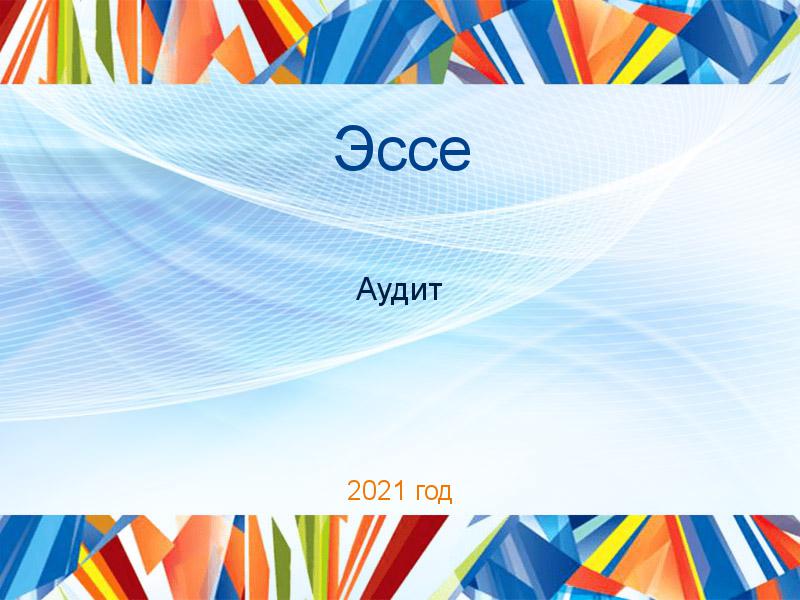 Эссе по Аудиту
